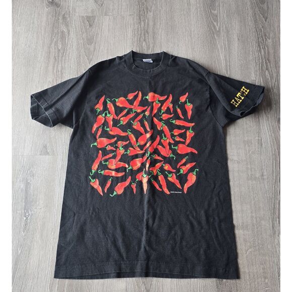 1993 D’EM CRAZY HATCH chili pepper Large  T-shirt made in USA Single Stitch VTG - Picture 3 of 11